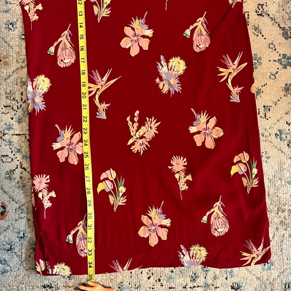 Madewell Red Tropical Print Floral Dress Medium - Picture 12 of 15
